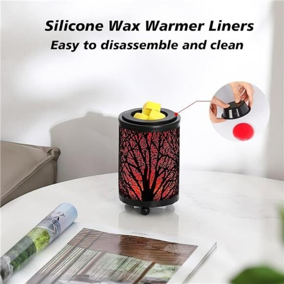 Electric Wax Melt Warmer PTC Heating Plate with 7 Colors LED Changing Black - Picture 6 of 7